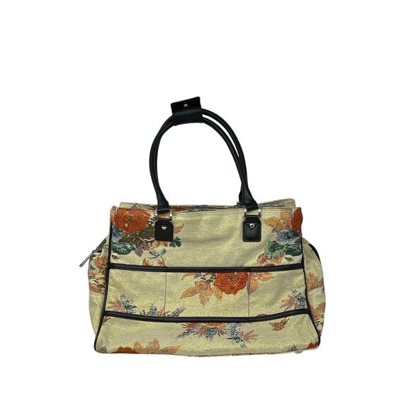 Guess FURRINA Floral Tapestry Weekender Tote Bag with Black Handles - Picture 5 of 8